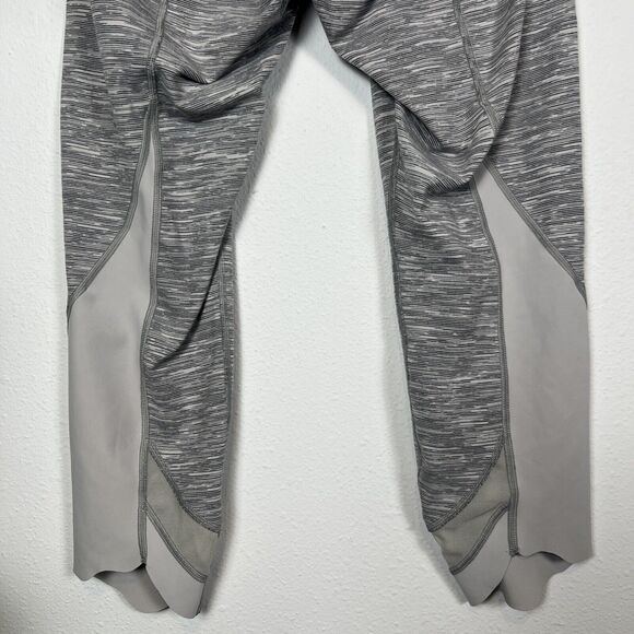 Lululemon Leggings Womens 8 29" W Wunder Under Scalloped Hem High Rise Crop Gray - Picture 8 of 15